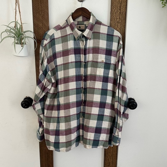VTG 90s Northwest Territory Men’s XL Flannel Plaid Button Down Shirt - Picture 1 of 11